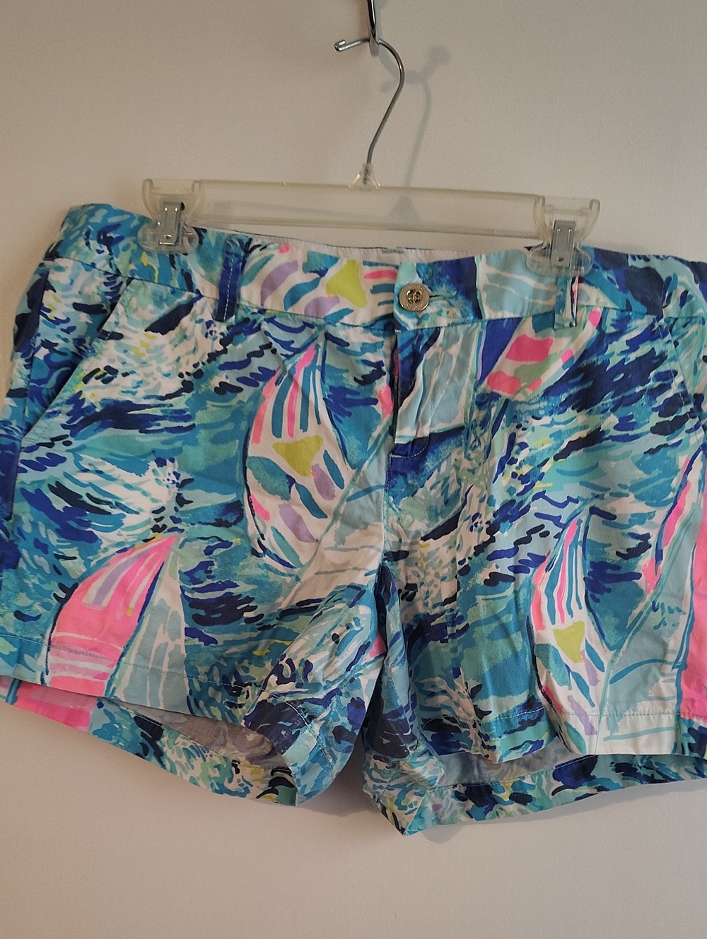 Lilly Pulitzer Womens Multicolor Tropical Print Callahan Cotton Shorts